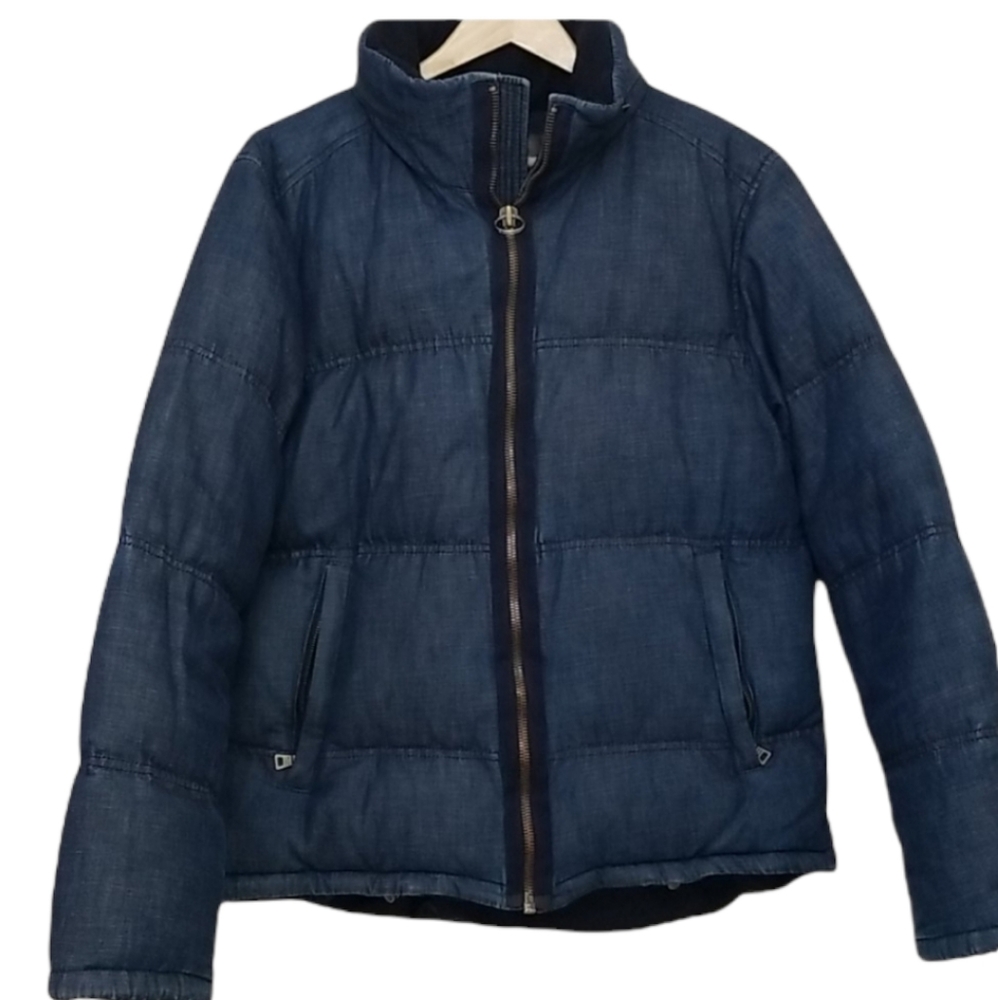 Prada Denim Down Puffer Jacket